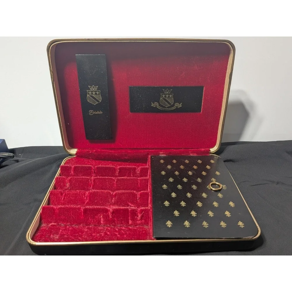 Vintage‎ Shields Cufflink & Jewelry Box